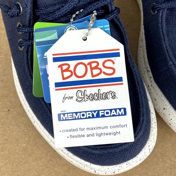 Skechers Bobs Skipper Laurel Oak Slip On Memory Foam Womens Size 6 Navy Blue - Picture 14 of 14